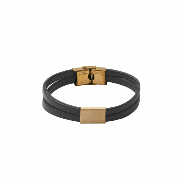 دستبند مستطیل LM800 تو پر مردانه خاکستری