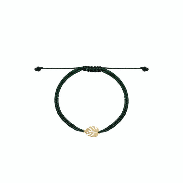 دستبند برگ انجیر و بافت سبز