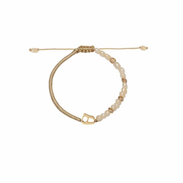 دستبند هـ و بافت سنگ کرم