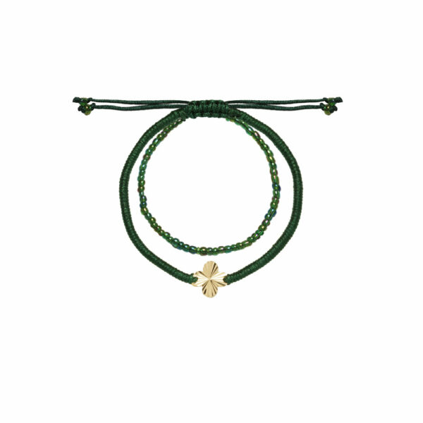 دستبند ونکلیف الحمبرا تخت و بافت و سنگ سبز