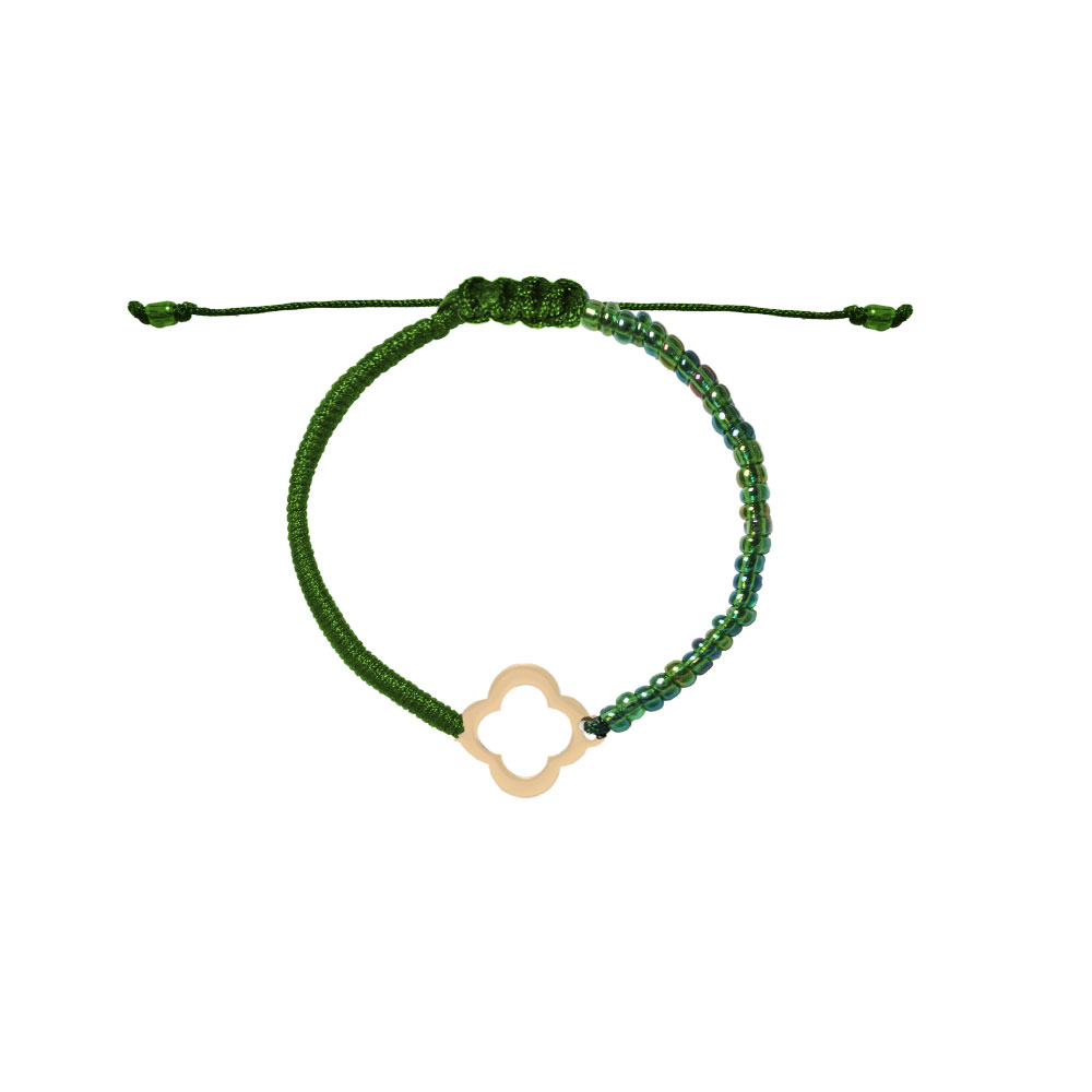 دستبند-بند-طنابی-ونکلیف-توخالی-سبز دستبند ونکلیف تو خالی و بافت و سنگ سبز روشن