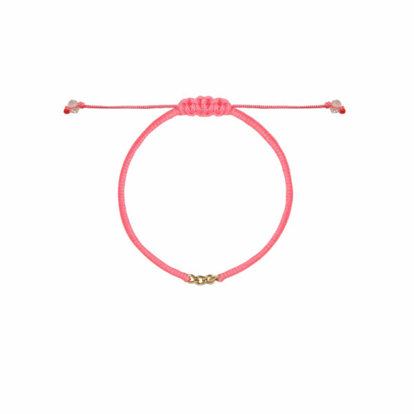 دستبند کارتیه بچه گانه بافت صورتی