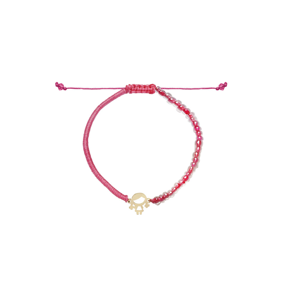 دستبند-گیس-بافت-و-سنگ-صورتی دستبند دخترک گیس بافت و سنگ و بافت صورتی