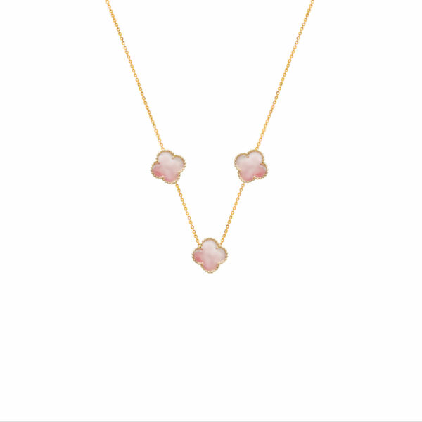 گردنبند طرح ونکلیف لایت پینک سه تایی جدید