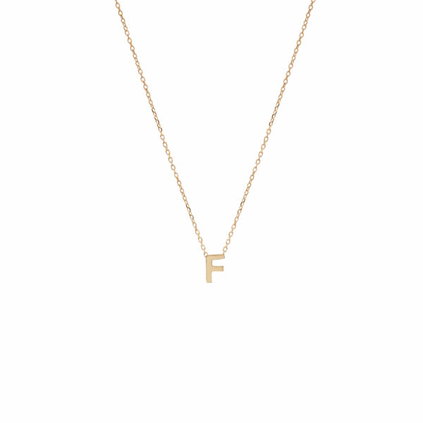 گردنبند F برجسته ظریف