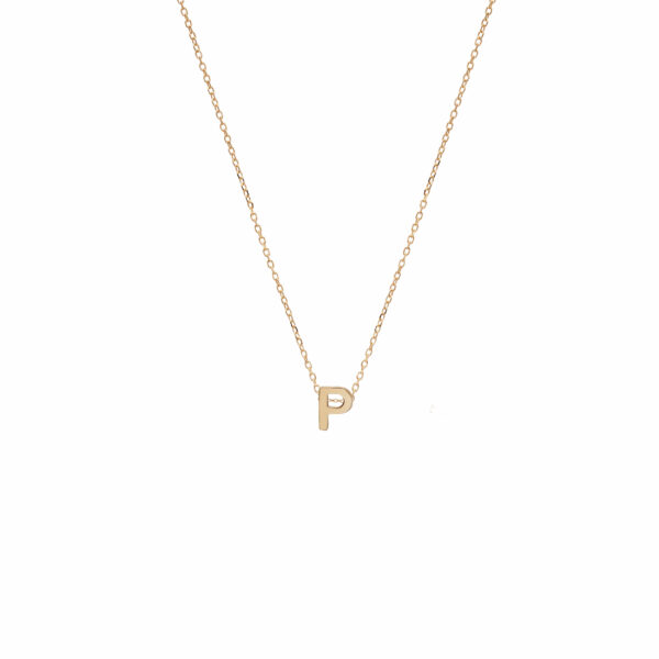 گردنبند P برجسته ظریف