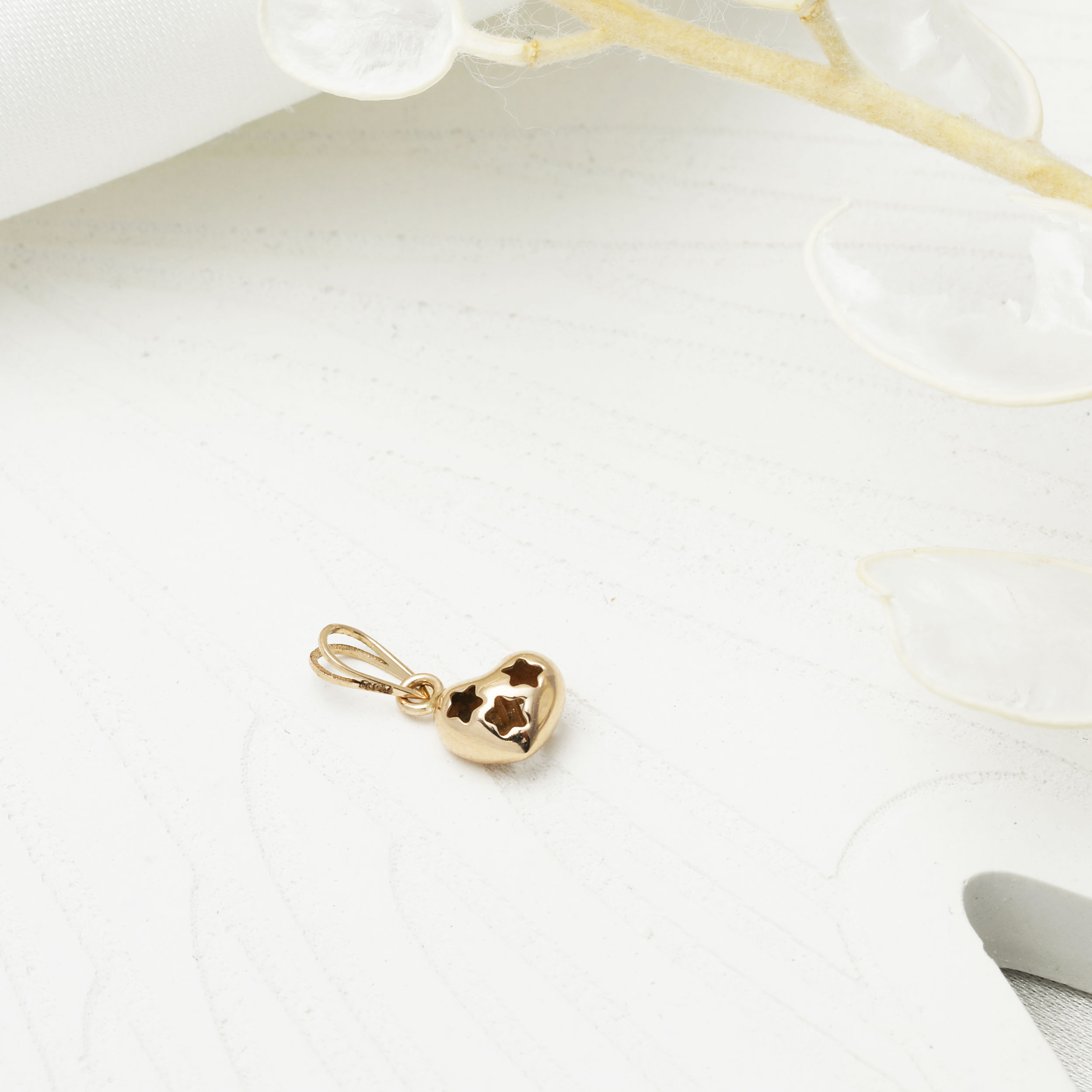 Small star heart pendant